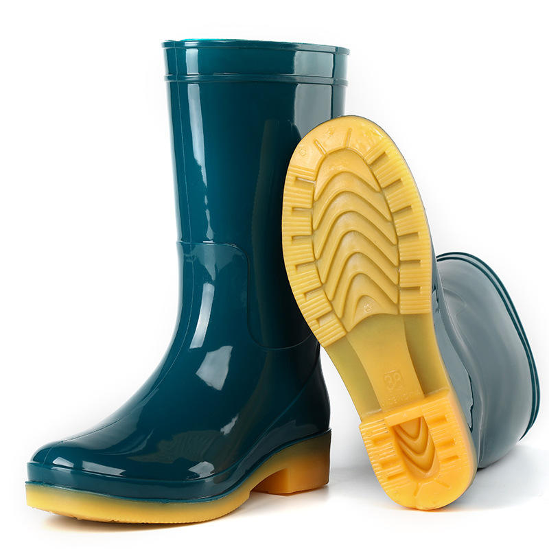 PVC regenlaarzen voor dames met ronde neus